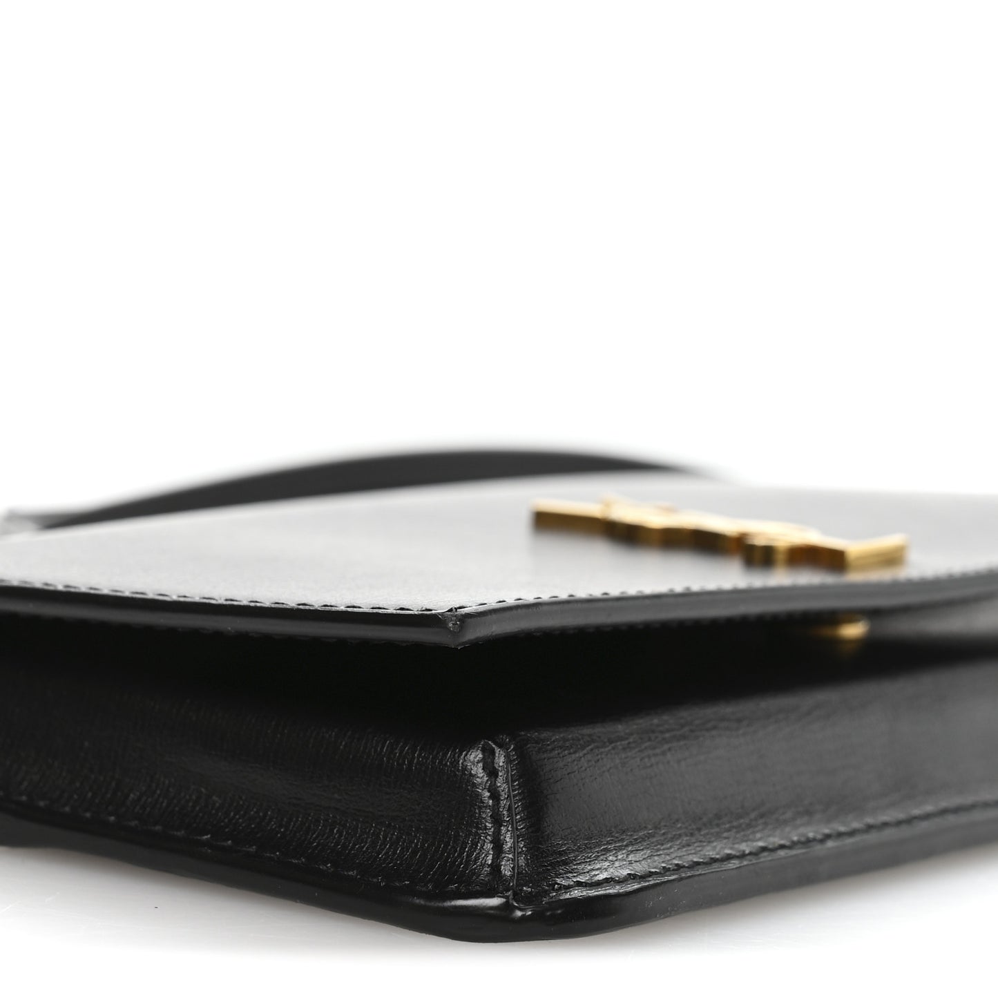Smooth Calfskin Monogram Phone Holder Crossbody Black