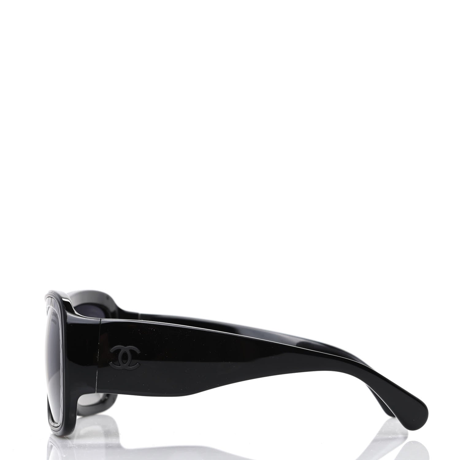 Chanel Acetate Polarized Rectangle Sunglasses 5395 Black 3 of 8