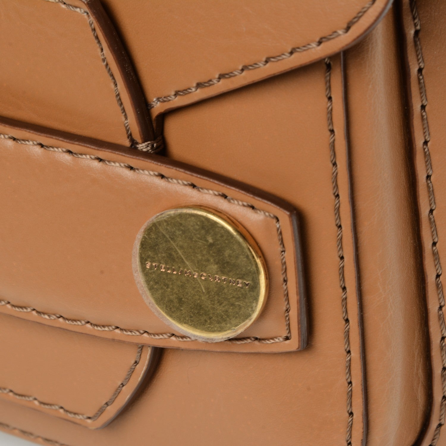 Stella McCartney Eco Alter Nappa Popper Shoulder Bag Camel 7 of 8
