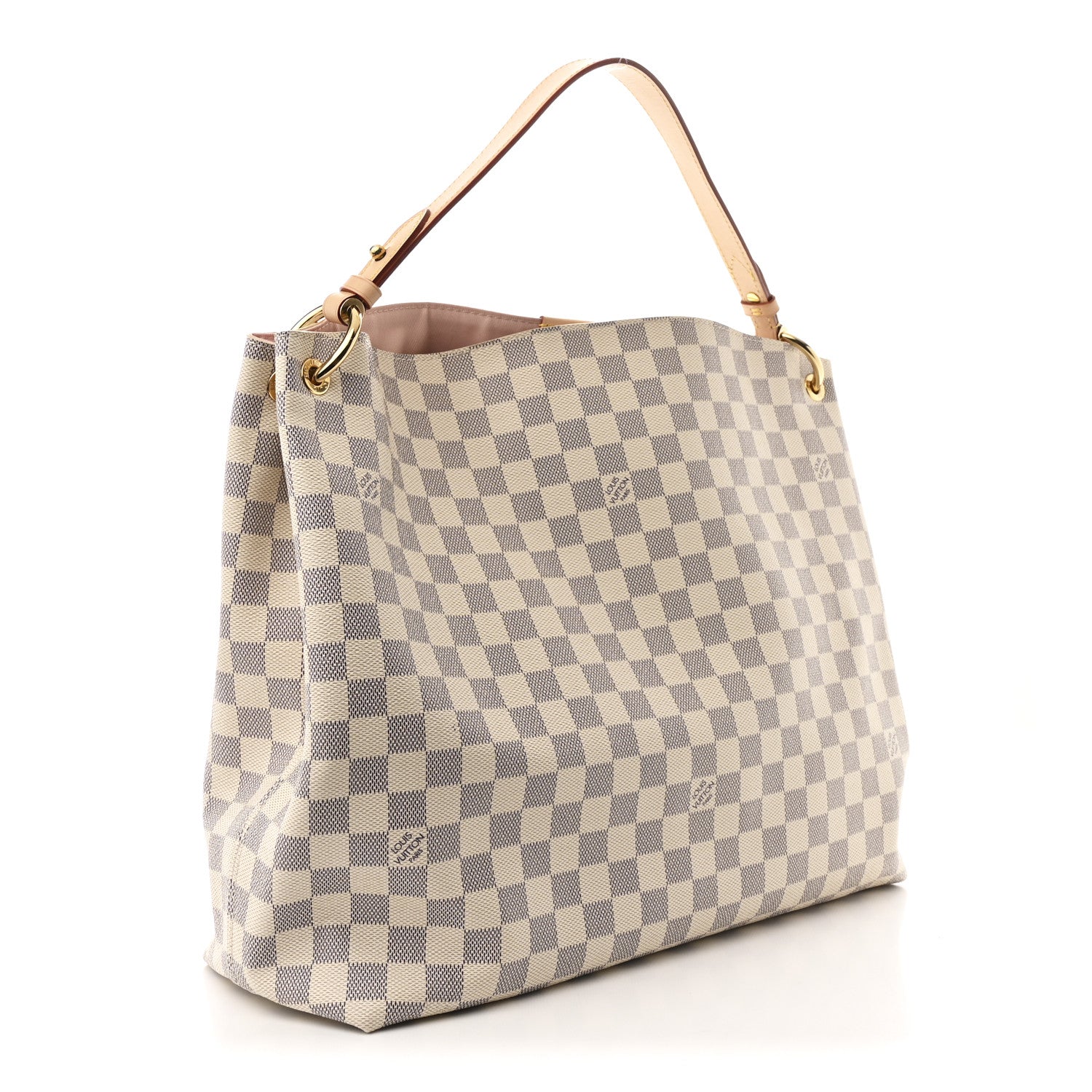 Louis Vuitton Damier Azur Graceful MM Rose Ballerine 3 of 9