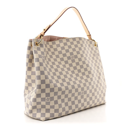 Louis Vuitton Damier Azur Graceful MM Rose Ballerine 3 of 9