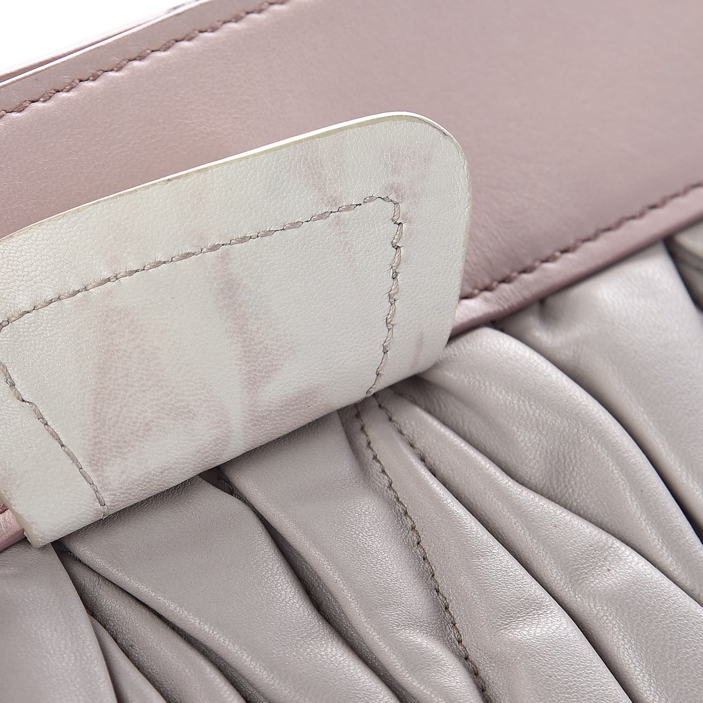 Nappa Matelasse Clutch Pomice Cammeo