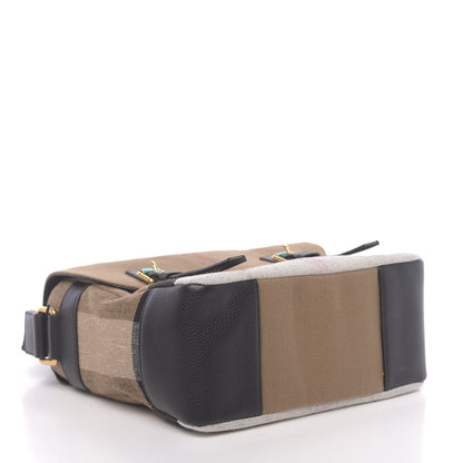 Burberry Canvas Mega Check Large Baildon Messenger Bag Black 4 of 13