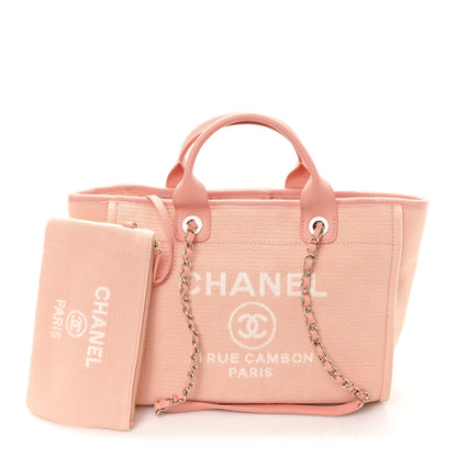 Chanel Mixed Fibers Small Deauville Tote Pink 3 of 11