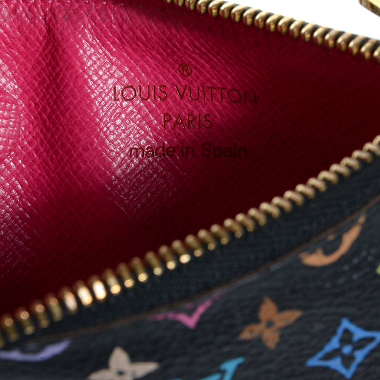 Louis Vuitton Monogram Multicolor Key Pouch Black Grenade 6 of 8