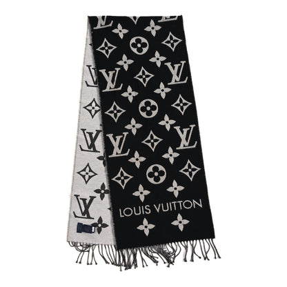 Louis Vuitton Wool Monogram LV Essential Scarf Black 2 of 3