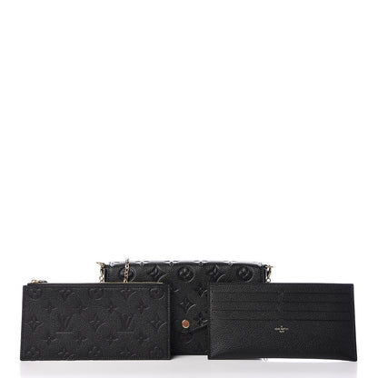 Louis Vuitton Empreinte Pochette Felicie Chain Wallet Black 3 of 12