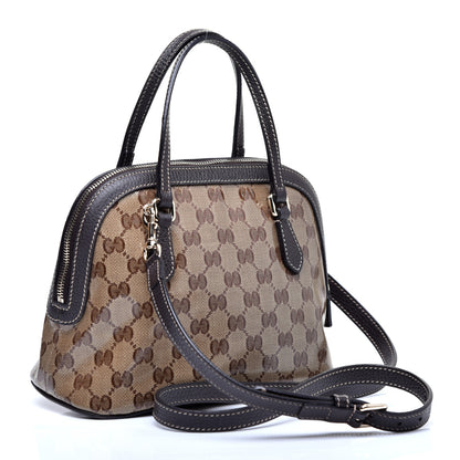 Gucci Crystal Monogram Dollar Calfskin Mini Dome Bag Beige Ebony Testa di Moro 3 of 12