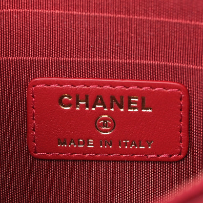 Chanel Lambskin Quilted Chanel 19 Phone and Card Holder Red 6 of 11