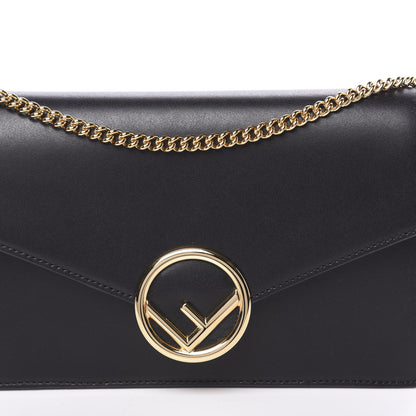 Fendi Vitello Liberty Lucido F is Fendi Medium Envelope Wallet on Chain Black 10 of 10