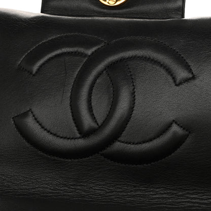 Chanel Lambskin Quilted XL Jumbo Single Flap Black 12 of 14