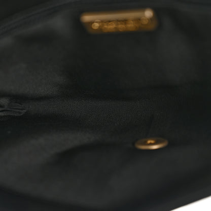 Chanel Calfskin Chevron Quilted Rock The Corner Clutch With Chain Black 8 of 13