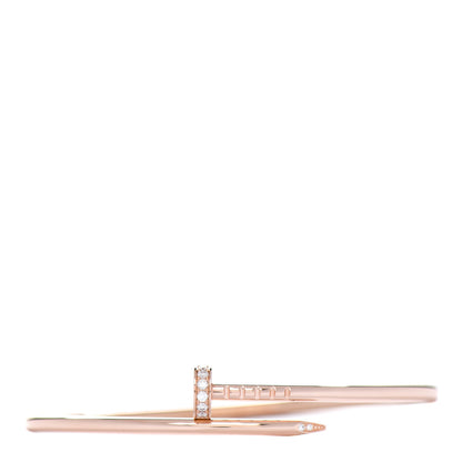 Cartier 18K Pink Gold Diamond Small Juste Un Clou Bracelet 16 1 of 4
