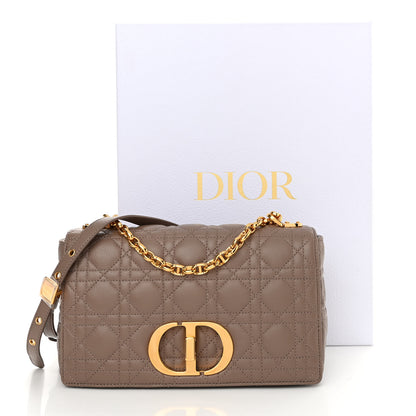 Christian Dior Supple Calfskin Cannage Medium Caro Bag Warm Taupe 11 of 11