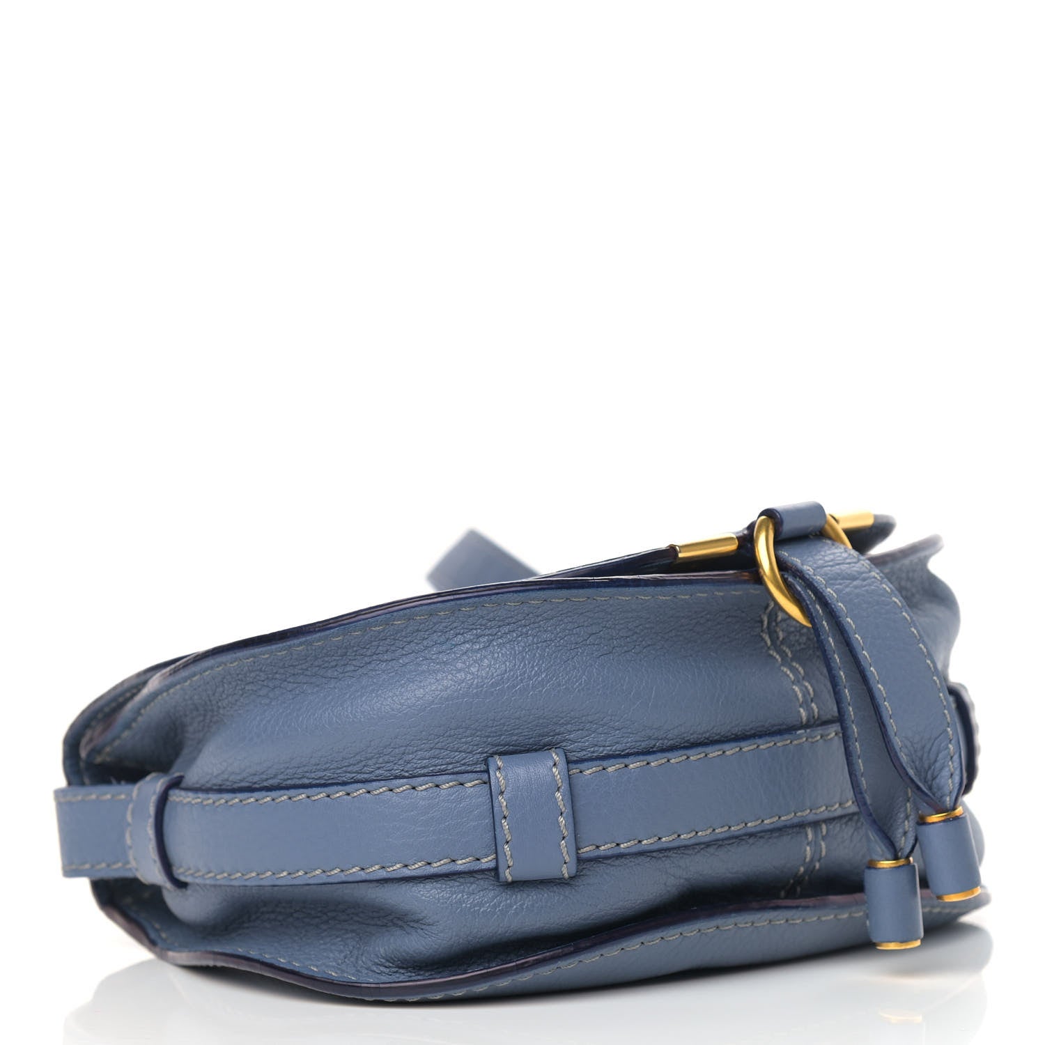 Chloe Calfskin Mini Marcie Round Crossbody Bag Street Blue 3 of 13