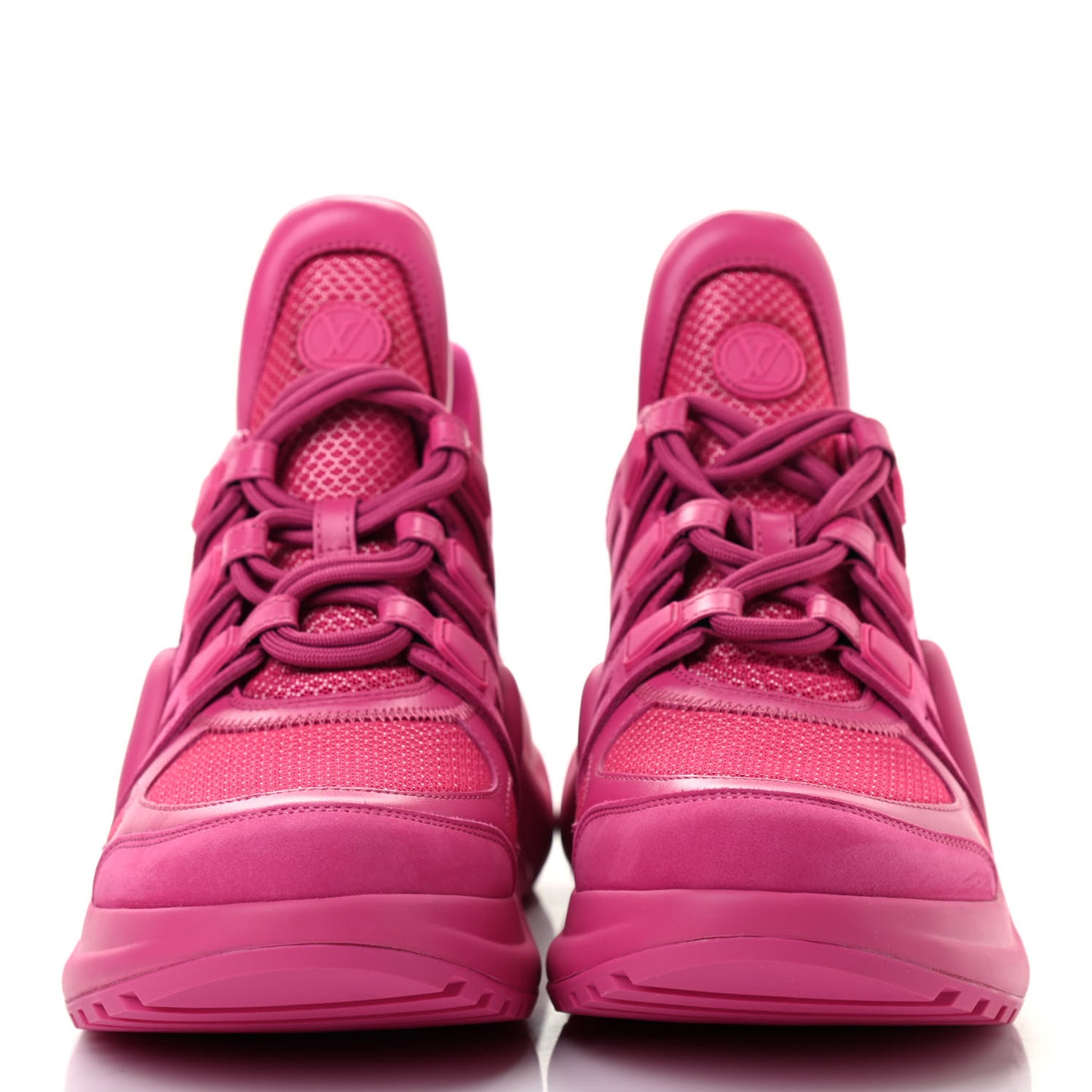 Calfskin Technical Nylon LV Archlight Sneakers 40 Rose Pop