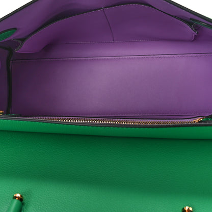 Versace Calfskin Large La Medusa Bag Green 5 of 8