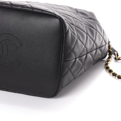 Chanel Lambskin Quilted Large Perfect Meeting Hobo Black 10 of 10