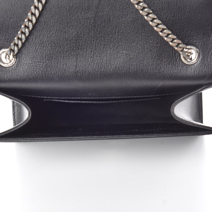 Saint Laurent Calfskin Fringe Small Monogram Satchel Black 5 of 12