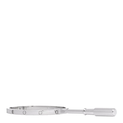 Cartier 18K White Gold 6 Diamond Small LOVE Bracelet 15 3 of 9