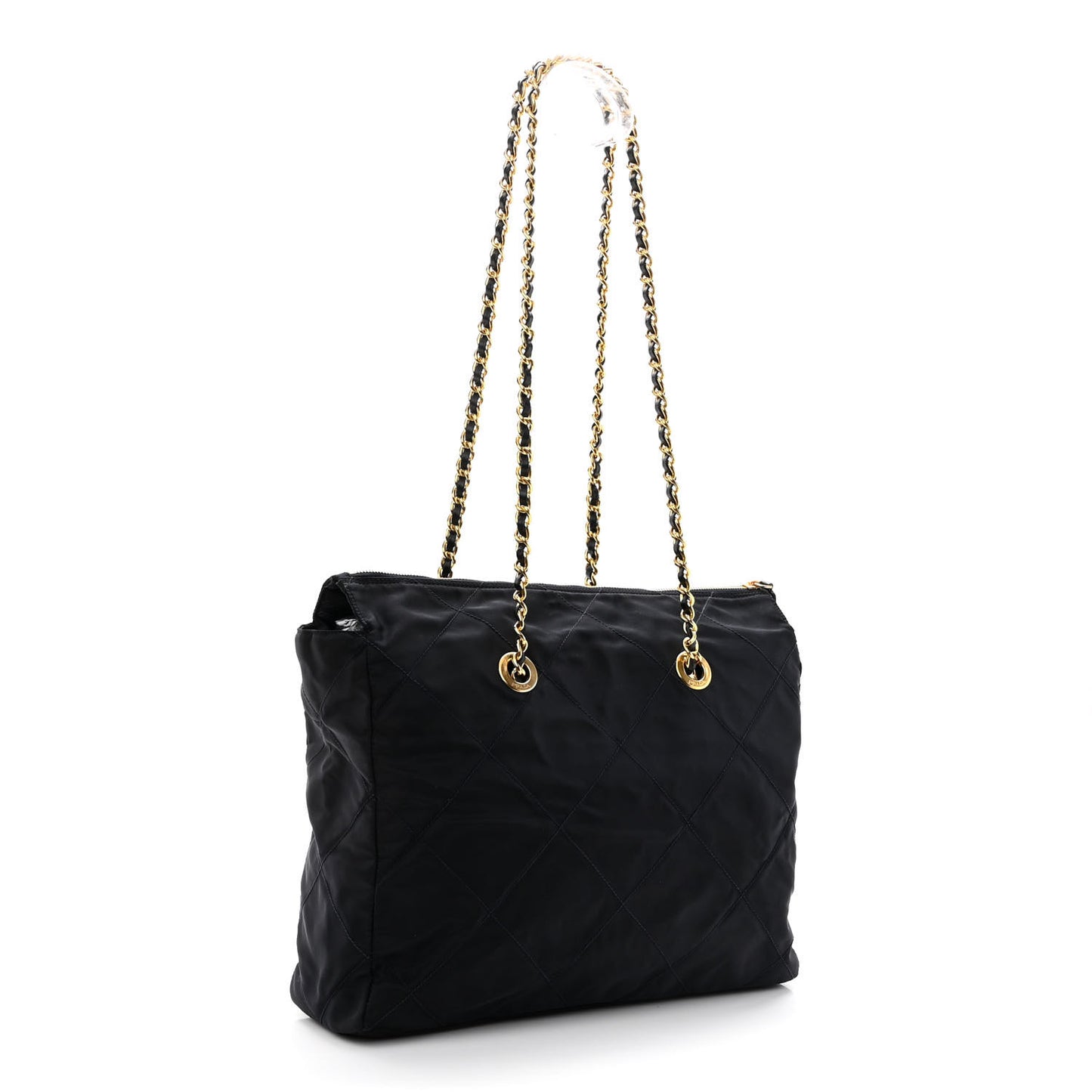 Nylon Tessuto Quilted Shoulder Bag Blue