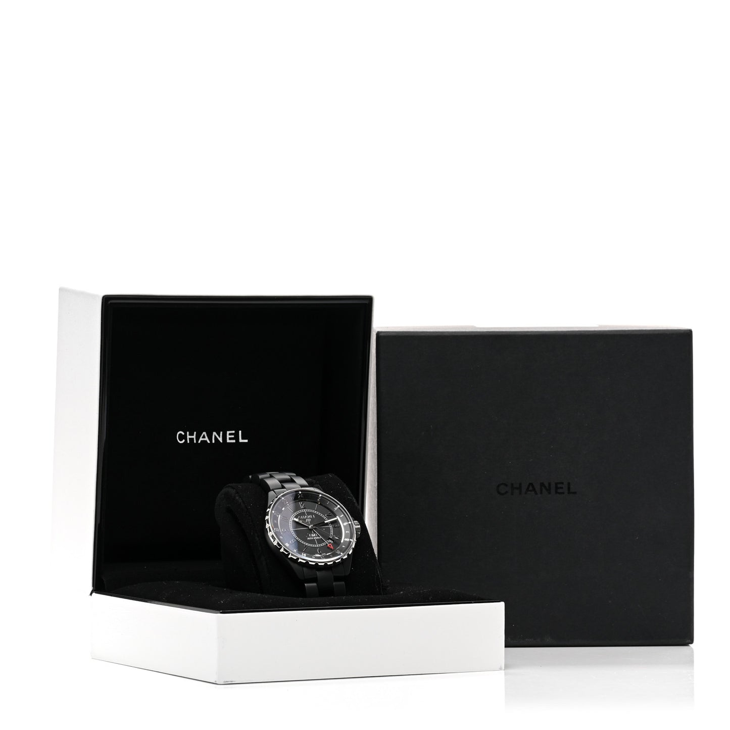 Stainless Steel Matte Ceramic 41mm J12 GMT Automatic Watch Black