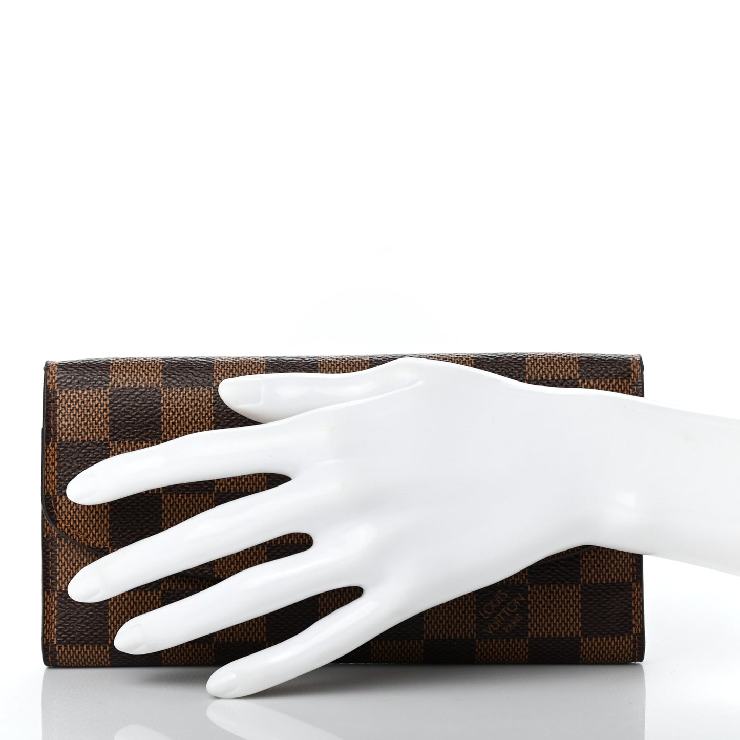 Damier Ebene Emilie Wallet Red