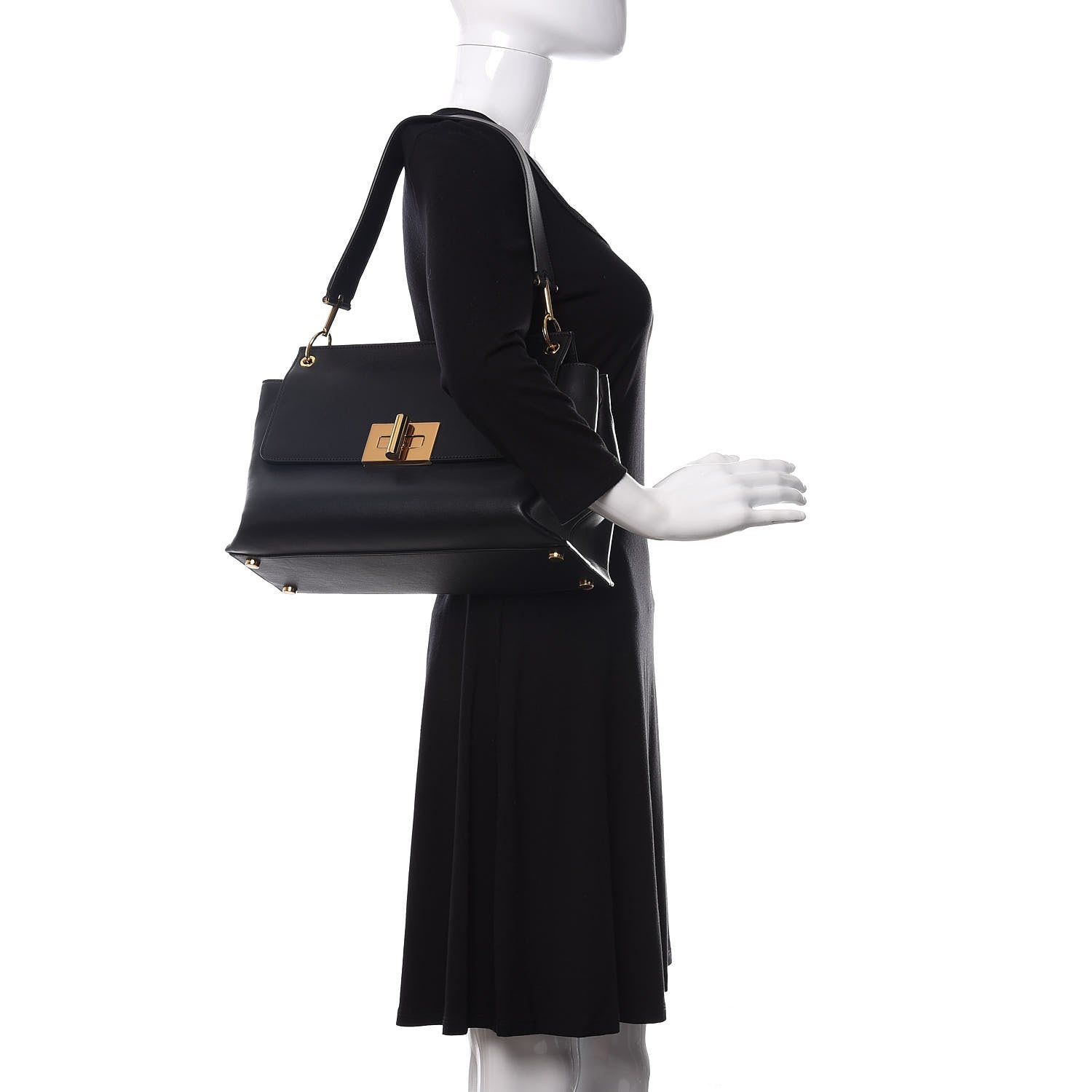 Tom Ford Calfskin Natalia Shoulder Bag Black 2 of 12