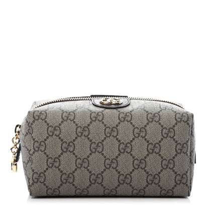 Gucci Soft GG Supreme Monogram Calfskin Medium Ophidia Cosmetic Case Beige Ebony New Acero 1 of 8