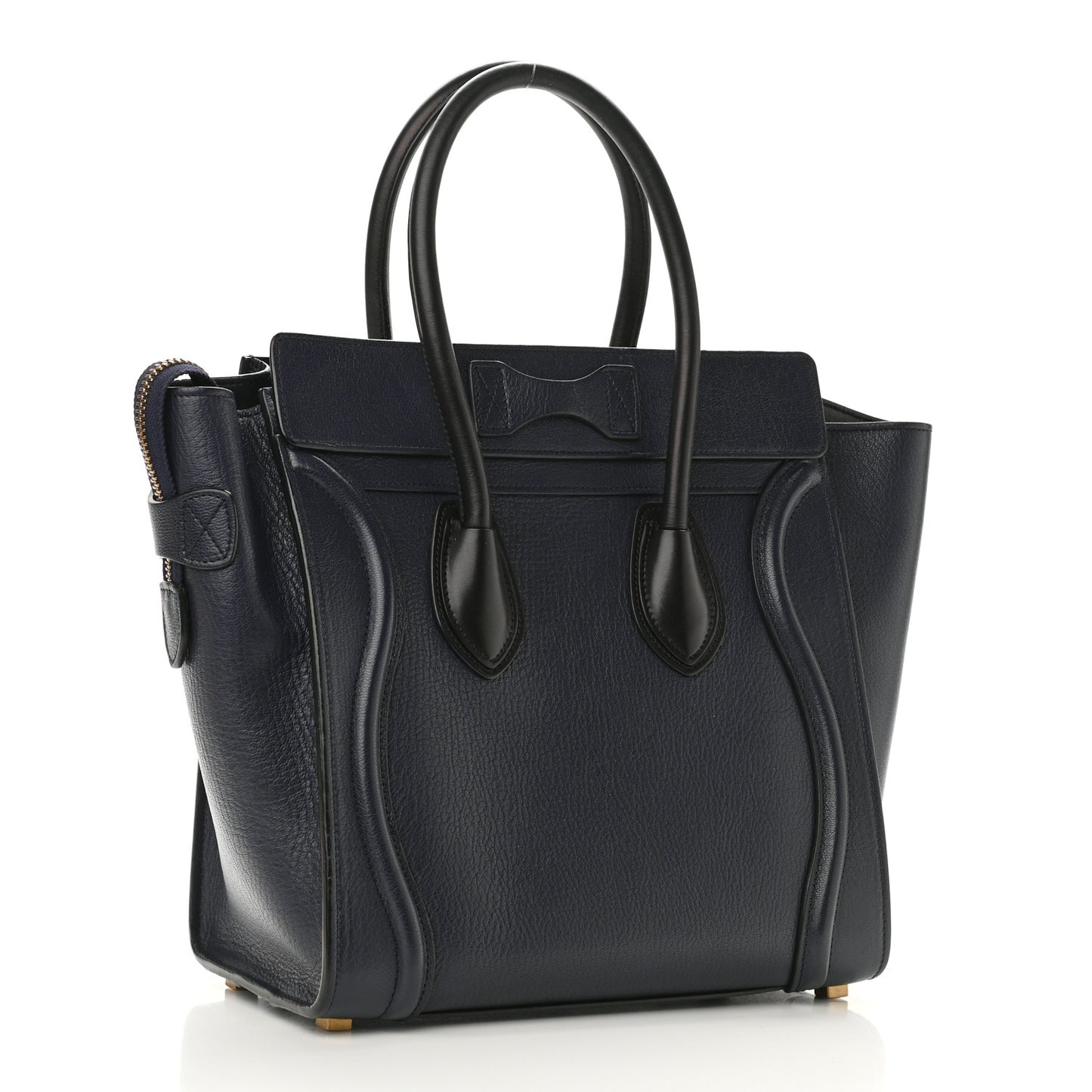 Goatskin Micro Luggage Navy Blue