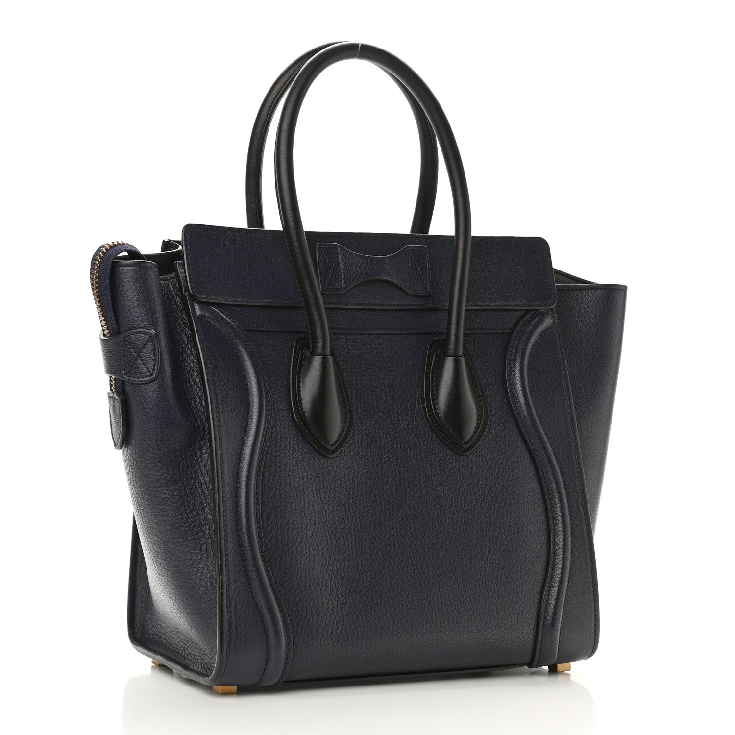 Celine Goatskin Micro Luggage Navy Blue 3 of 10