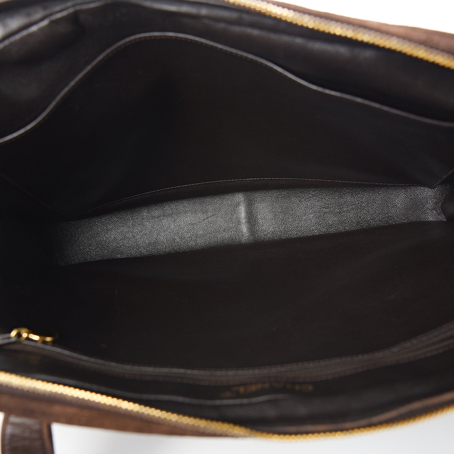 Suede Quilted Shoulder Bag Brown