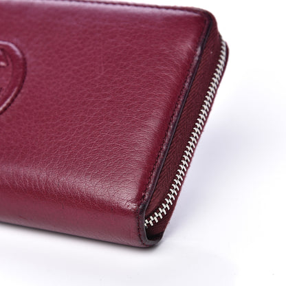 Gucci Pebbled Calfskin Soho Zip Around Wallet Cherry Gloss 9 of 15