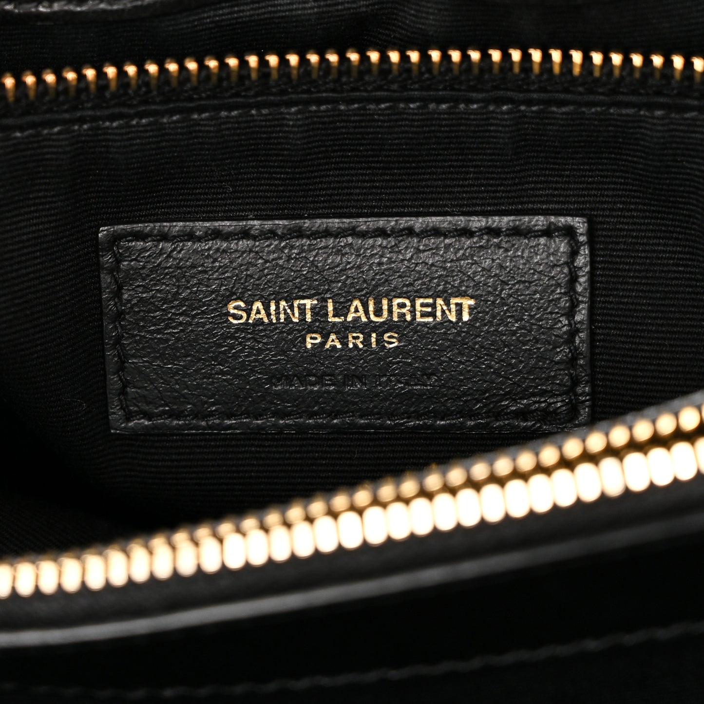 Calfskin Y Quilted Monogram Large Loulou Chain Satchel Black