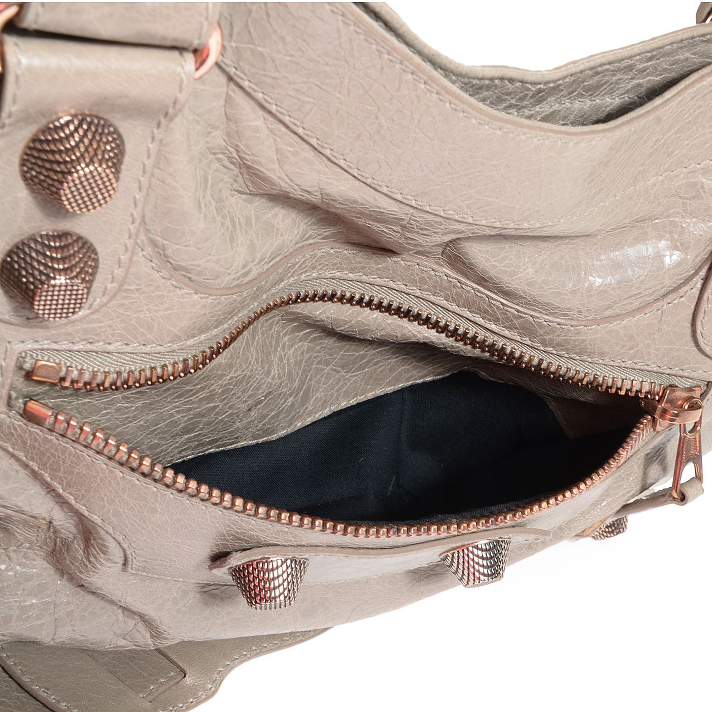 Agneau Giant 21 Rose Gold Hardware City Papyrus