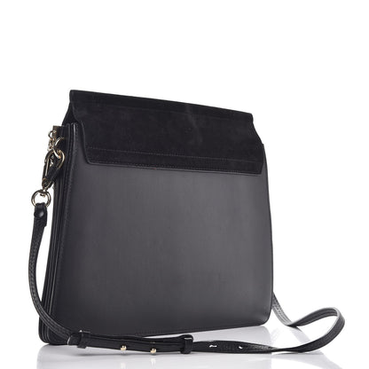 Chloe Suede Calfskin Medium Faye Shoulder Bag Black 3 of 7