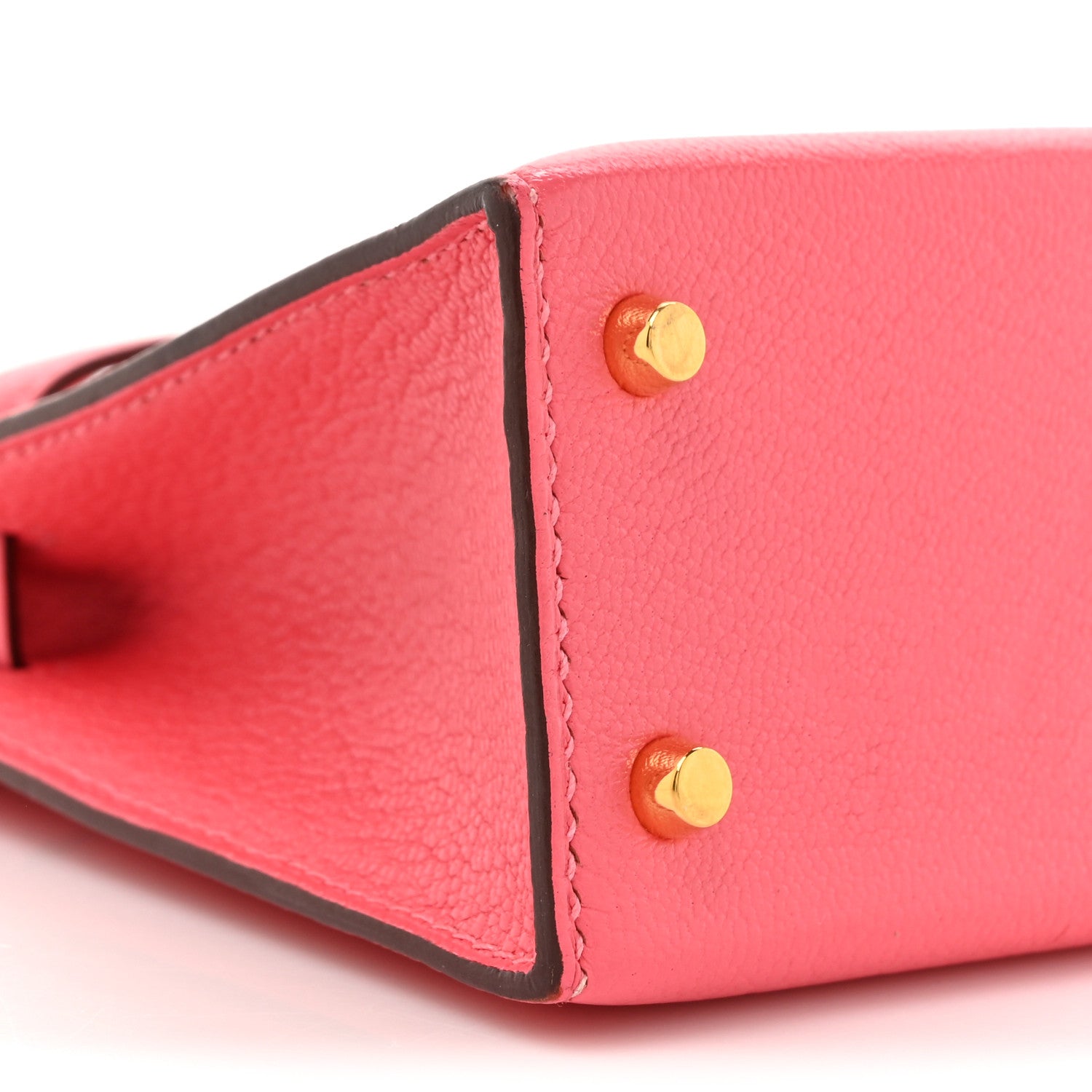 Hermes Chevre Mysore Mini Kelly Sellier 20 Rose Lipstick 9 of 17