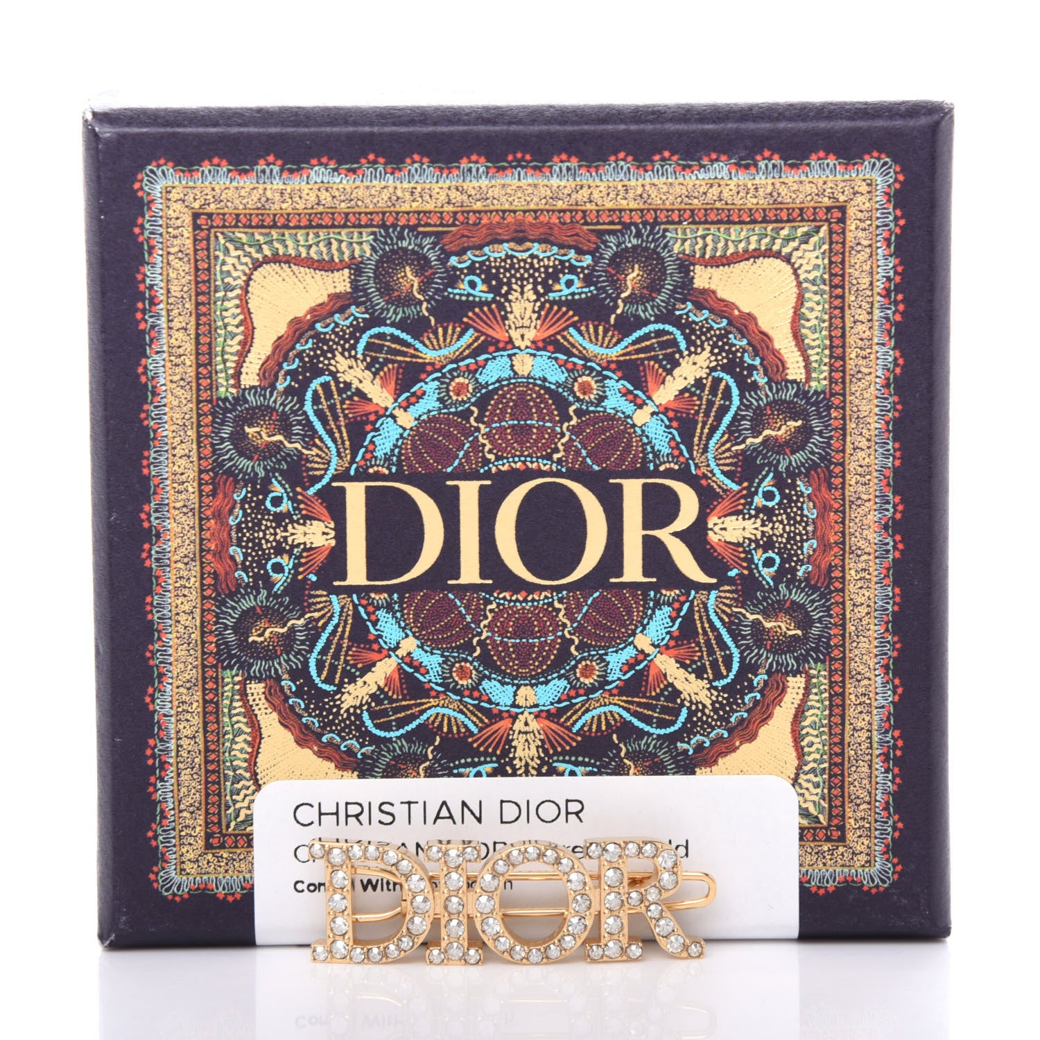 Christian Dior Metal Crystal Dior(r)evolution Barrette Gold 3 of 3