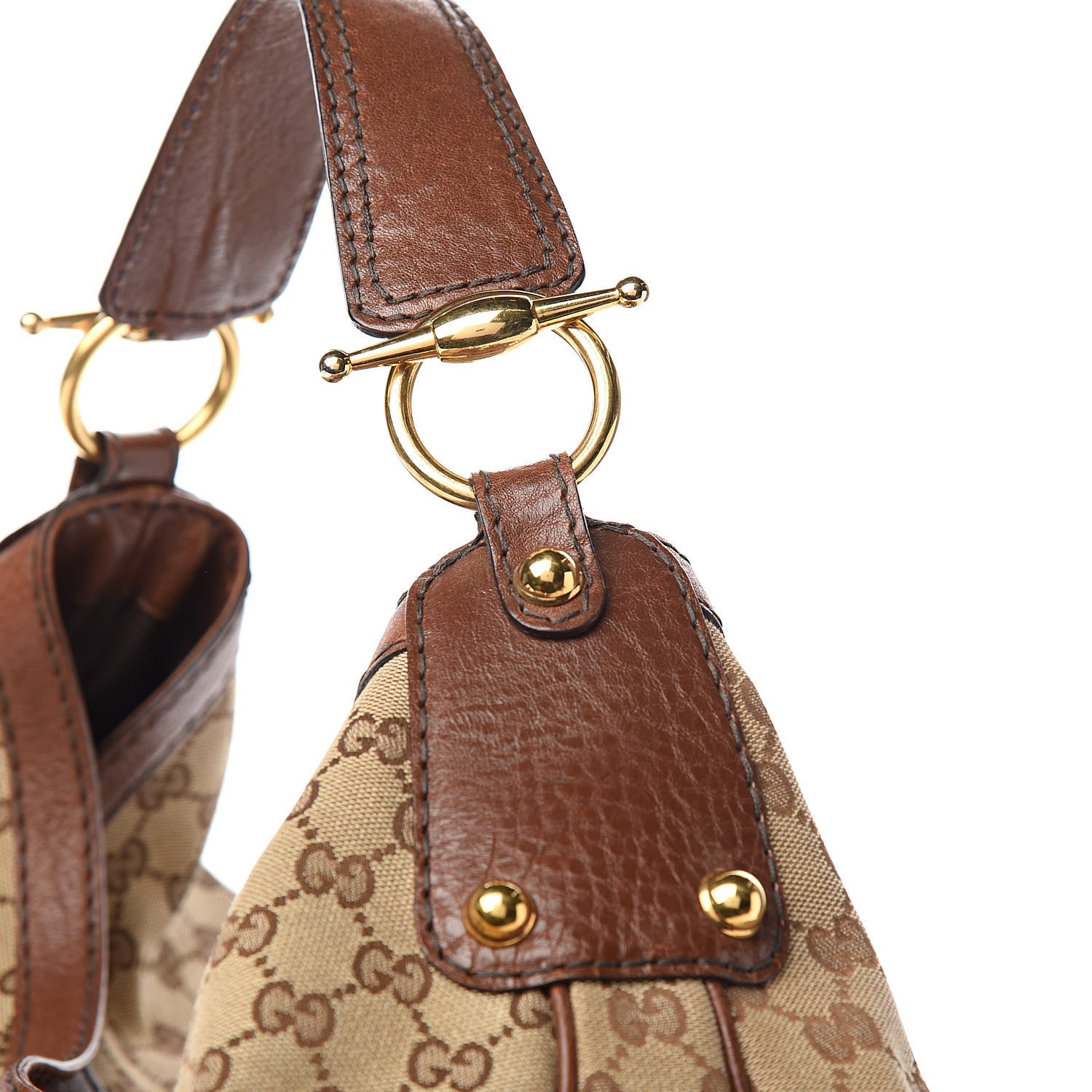 Gucci Monogram Large Jockey Hobo Brown 10 of 10