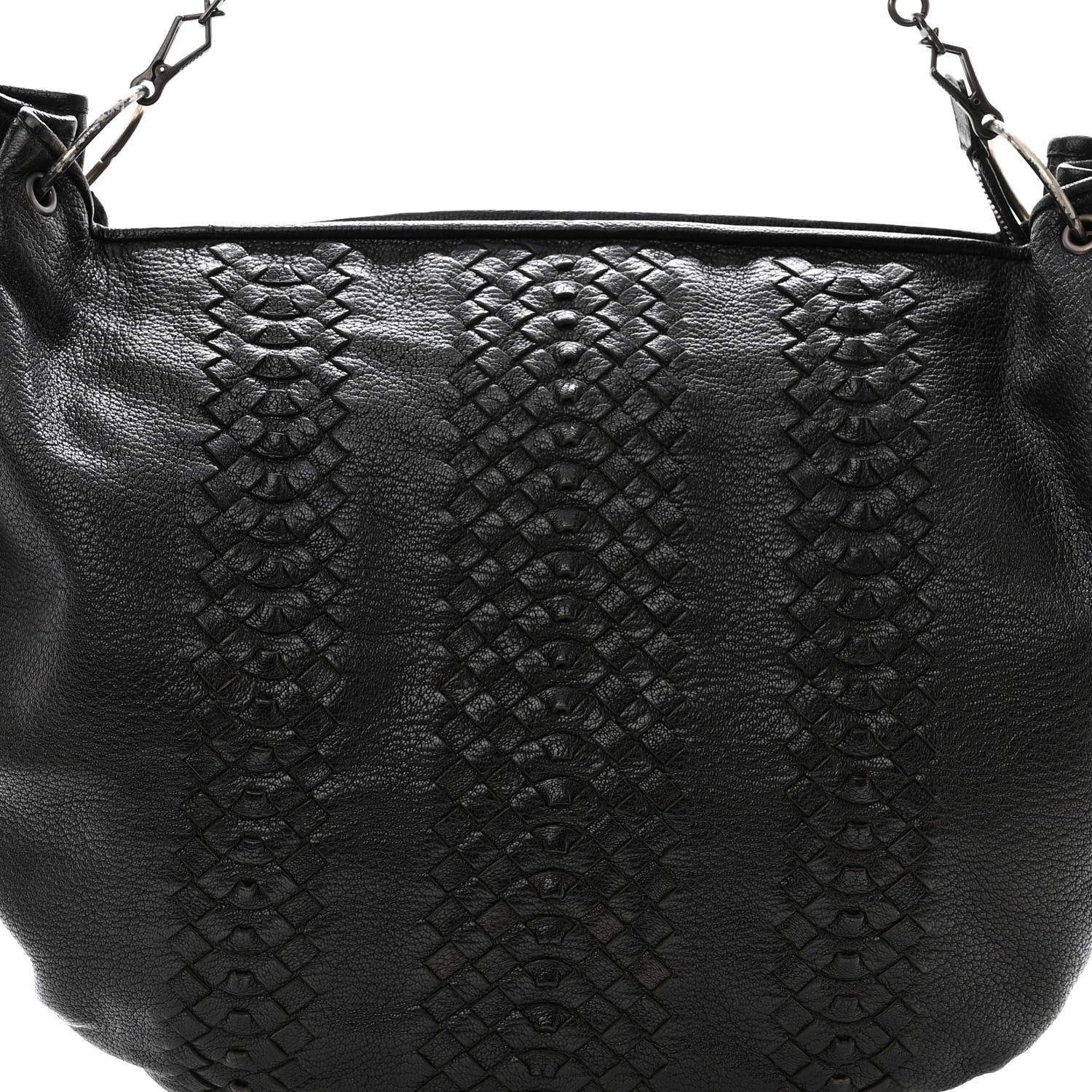Bottega Veneta Cervo Deerskin Woven Hobo Black 7 of 11