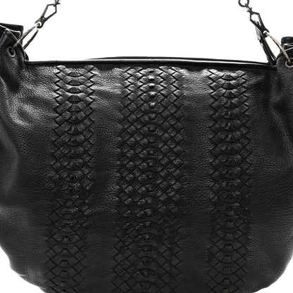 Bottega Veneta Cervo Deerskin Woven Hobo Black 7 of 11