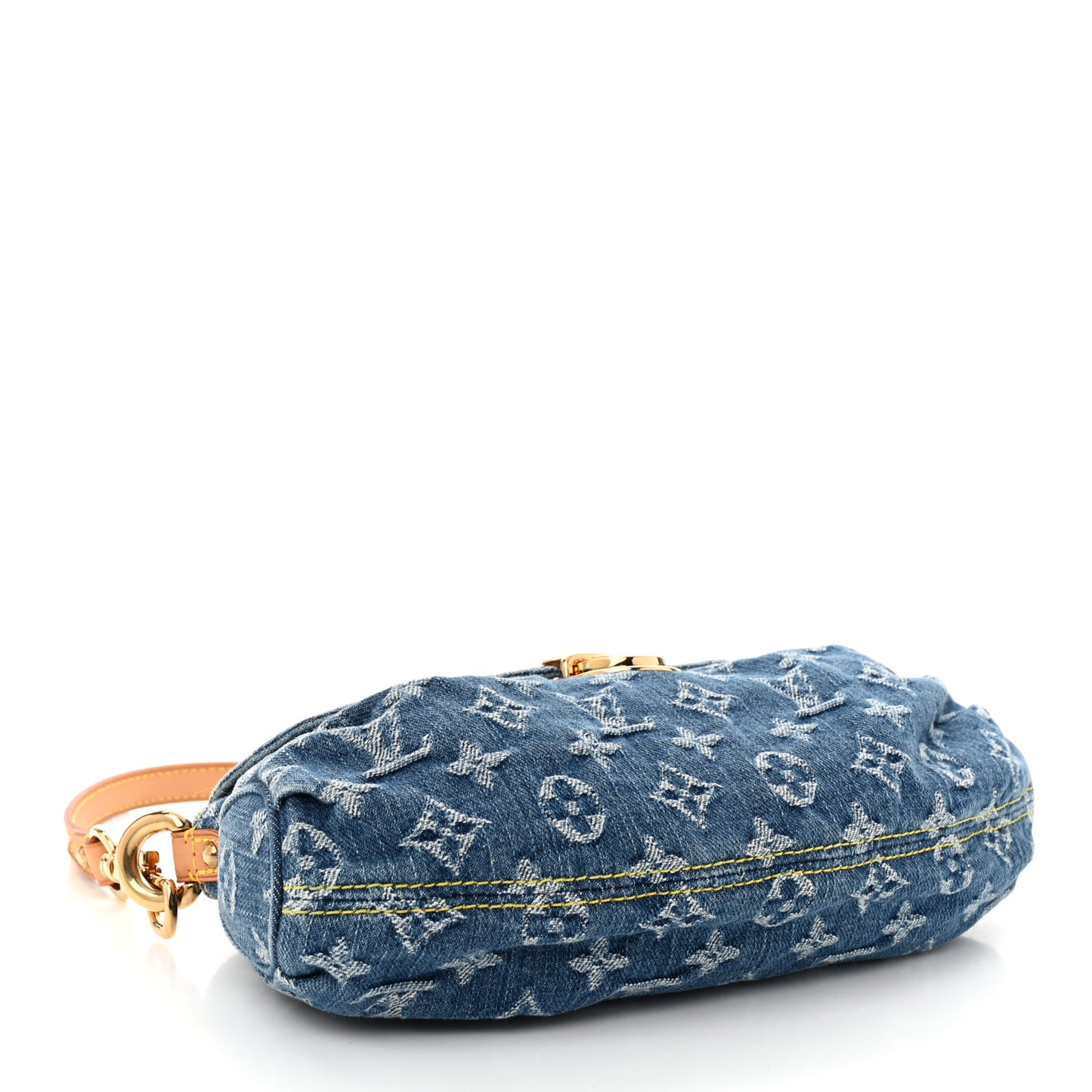 Monogram Denim Mini Pleaty Blue
