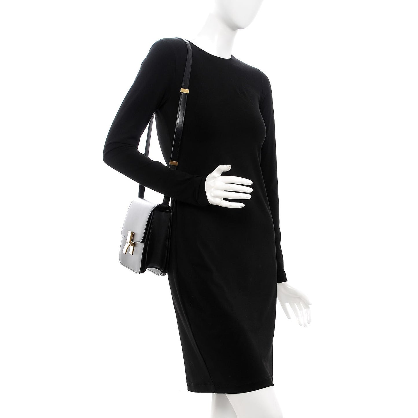 Box Calfskin Medium Classic Box Flap Bag Black