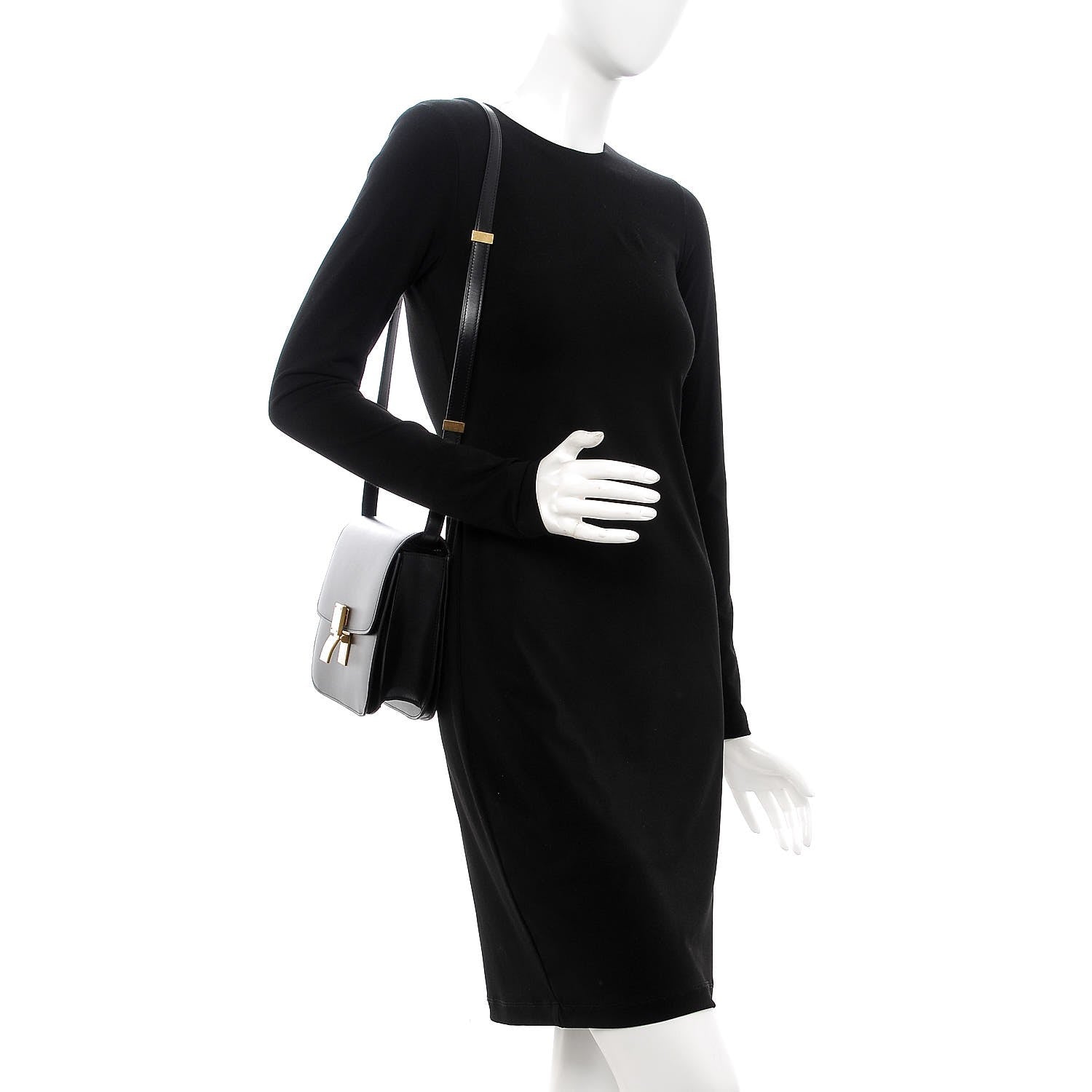 Celine Box Calfskin Medium Classic Box Flap Bag Black 3 of 8