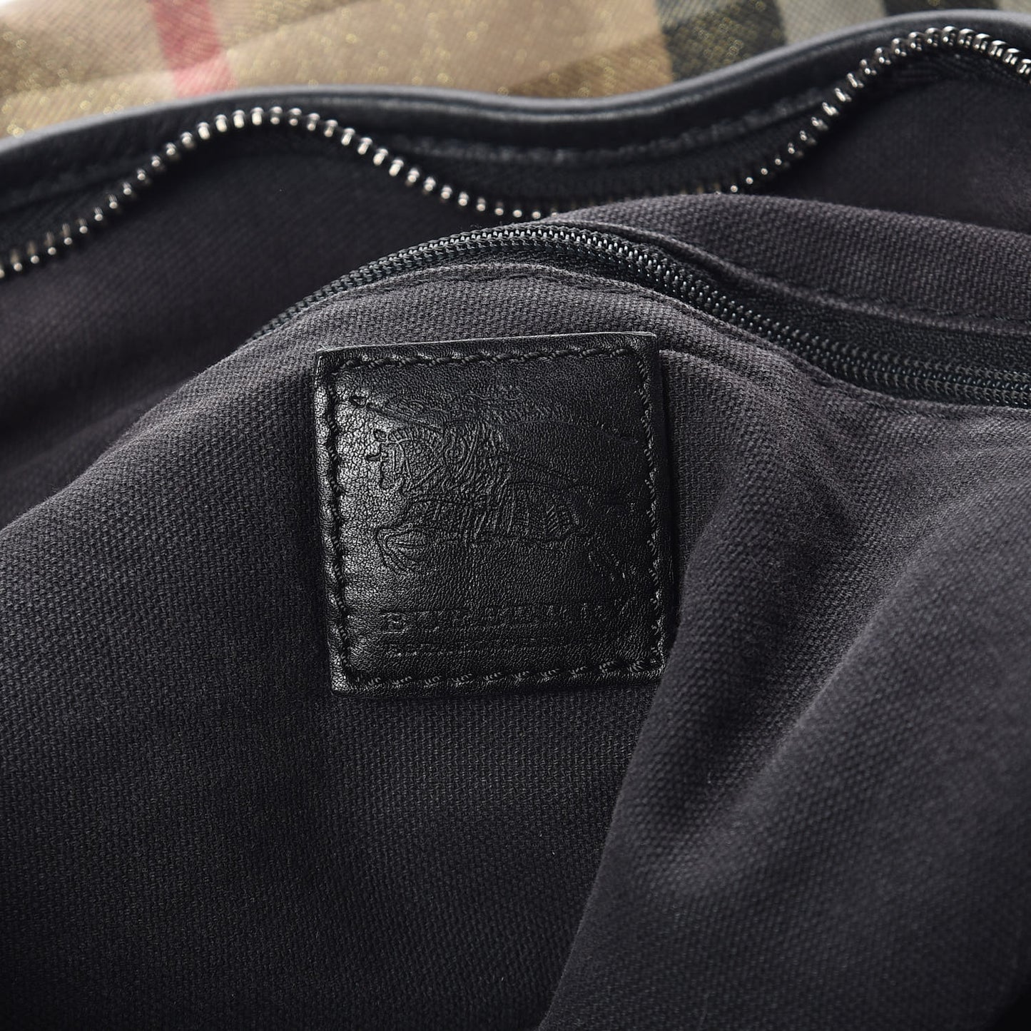 Shimmer House Check Tote Black