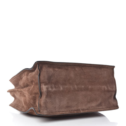 Prada Suede Etiquette Tote Bruciato Astrale 4 of 12