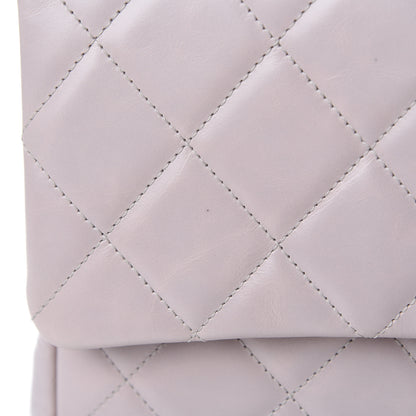 Chanel Calfskin Quilted Large Gold Bar Top Handle Flap Light Pink 11 of 12