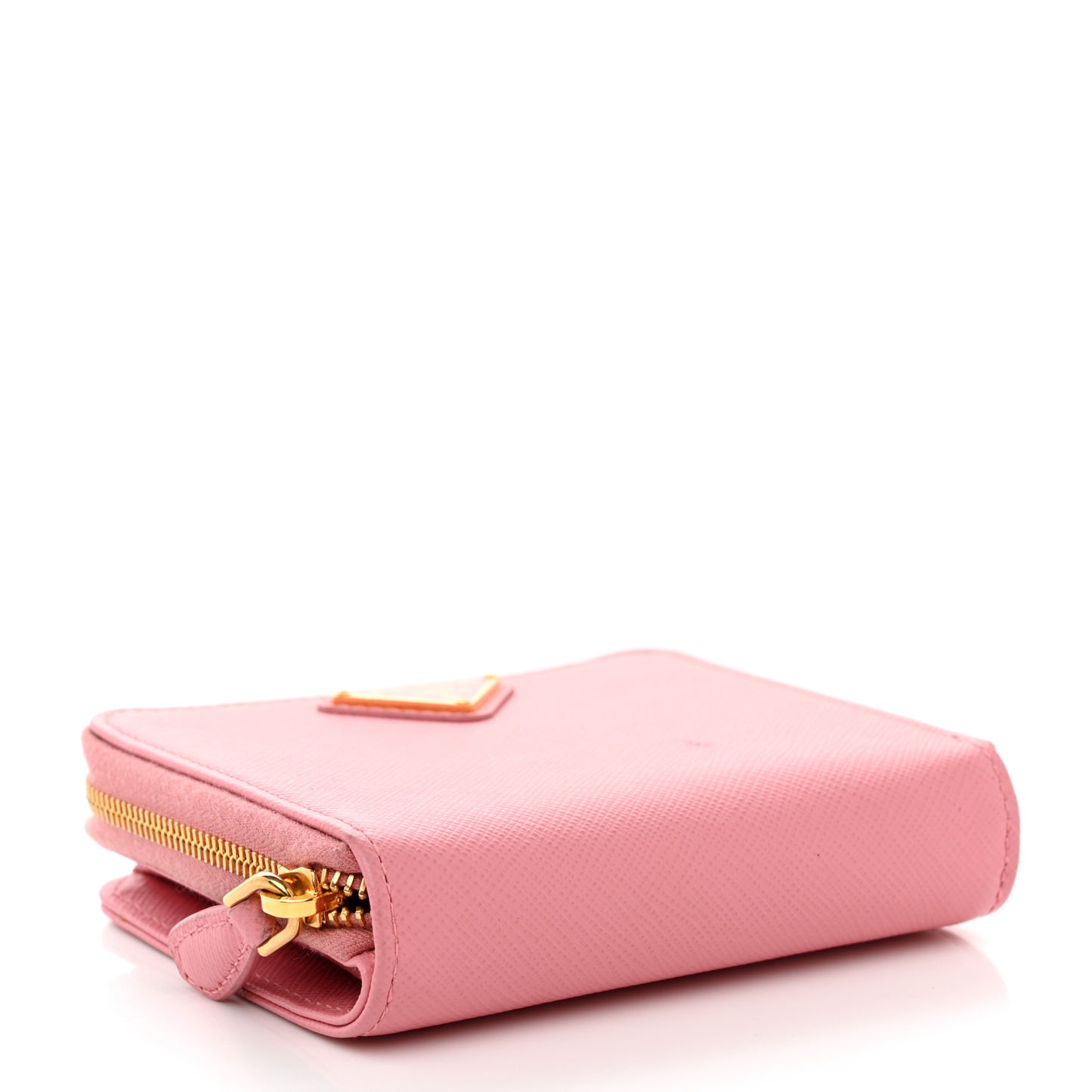 Saffiano Triangle Compact Zip Around Walle Petalo
