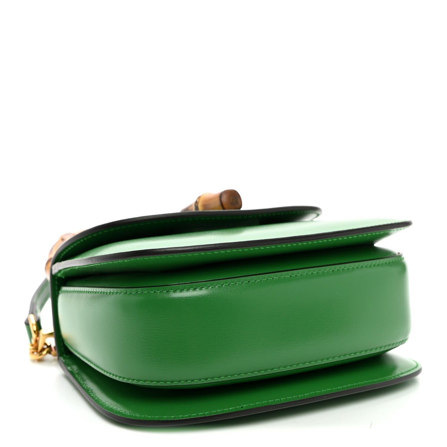 Gucci Boarded Dyana Lux Calfskin Web Mini Bamboo 1947 Top Handle Bag Spring Green 4 of 11