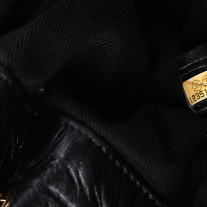 Chanel Lambskin Jersey Scales Flap Bag Black 7 of 11